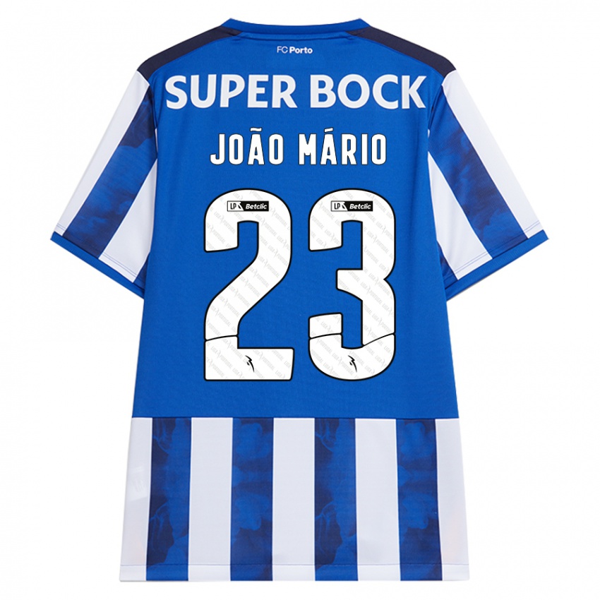 Niño Camiseta Joao Mario #23 Azul Blanco 1ª Equipación 2024/25 La Camisa