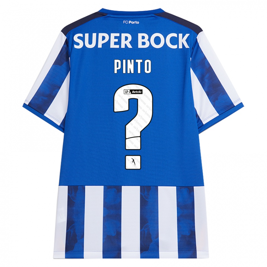 Niño Camiseta Gonçalo Pinto #0 Azul Blanco 1ª Equipación 2024/25 La Camisa