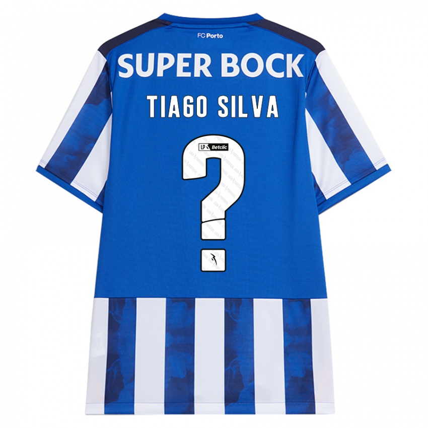 Niño Camiseta Tiago Silva #0 Azul Blanco 1ª Equipación 2024/25 La Camisa