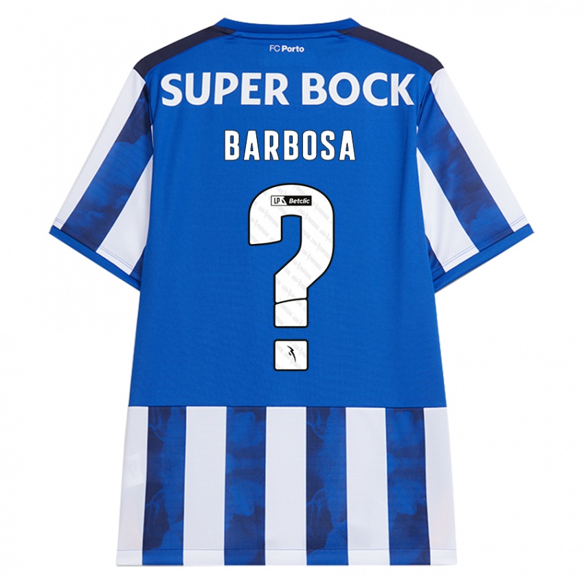 Niño Camiseta Rúben Barbosa #0 Azul Blanco 1ª Equipación 2024/25 La Camisa