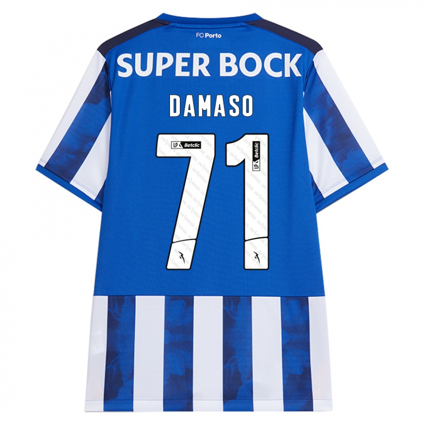 Niño Camiseta Nico Damaso #71 Azul Blanco 1ª Equipación 2024/25 La Camisa