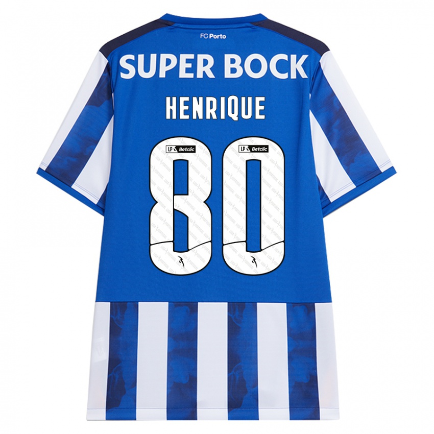 Niño Camiseta Kaio Henrique #80 Azul Blanco 1ª Equipación 2024/25 La Camisa