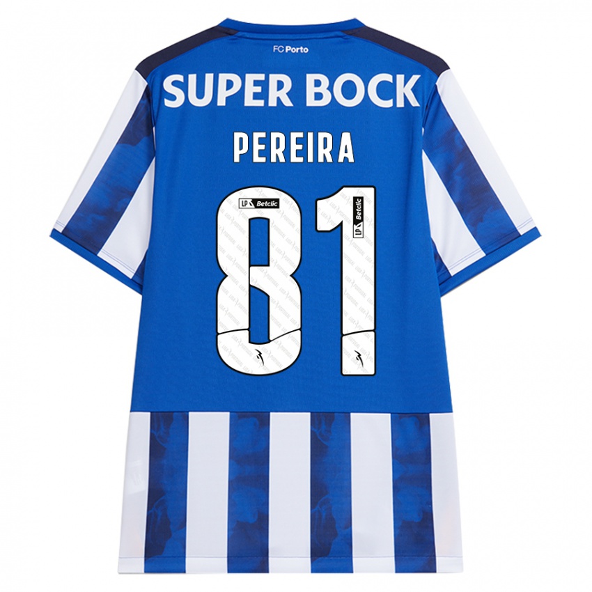 Niño Camiseta Martim Pereira #81 Azul Blanco 1ª Equipación 2024/25 La Camisa