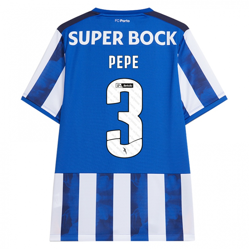 Niño Camiseta Pepe #3 Azul Blanco 1ª Equipación 2024/25 La Camisa