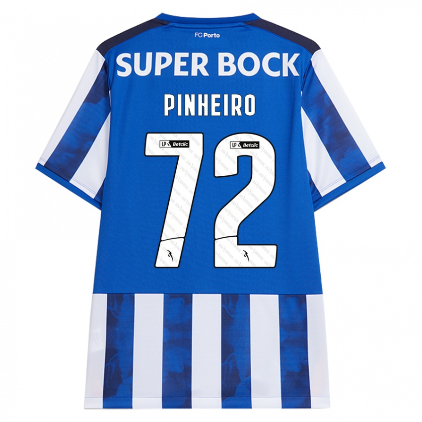 Niño Camiseta Rodrigo Pinheiro #72 Azul Blanco 1ª Equipación 2024/25 La Camisa