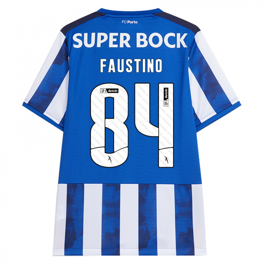 Niño Camiseta Levi Faustino #84 Azul Blanco 1ª Equipación 2024/25 La Camisa