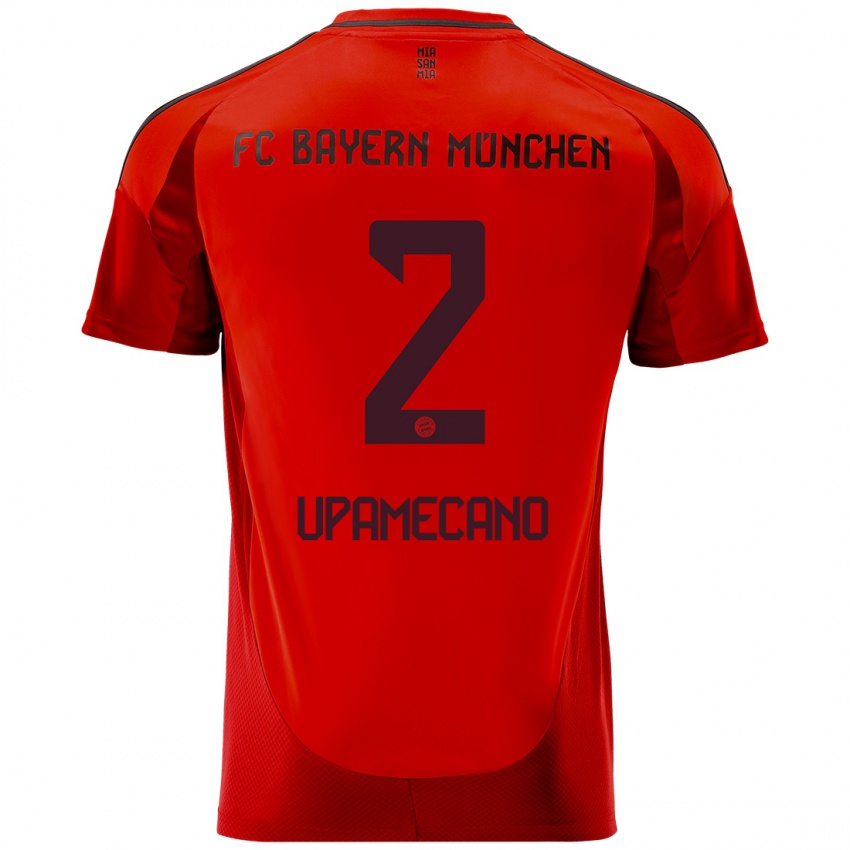 Niño Camiseta Dayot Upamecano #2 Rojo 1ª Equipación 2024/25 La Camisa