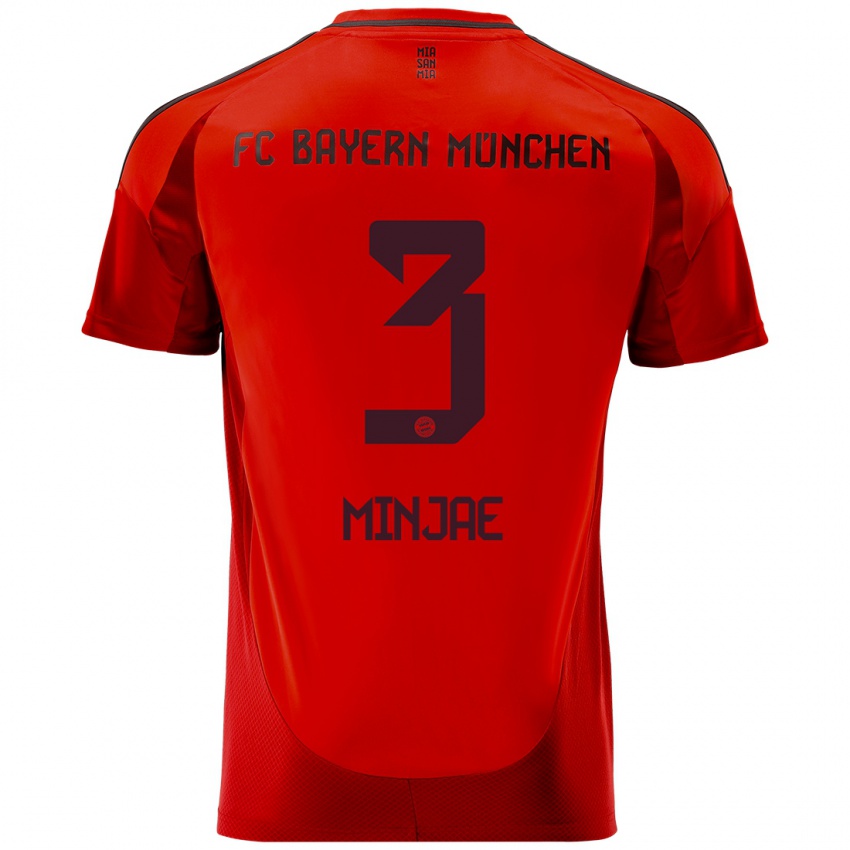 Niño Camiseta Min-Jae Kim #3 Rojo 1ª Equipación 2024/25 La Camisa