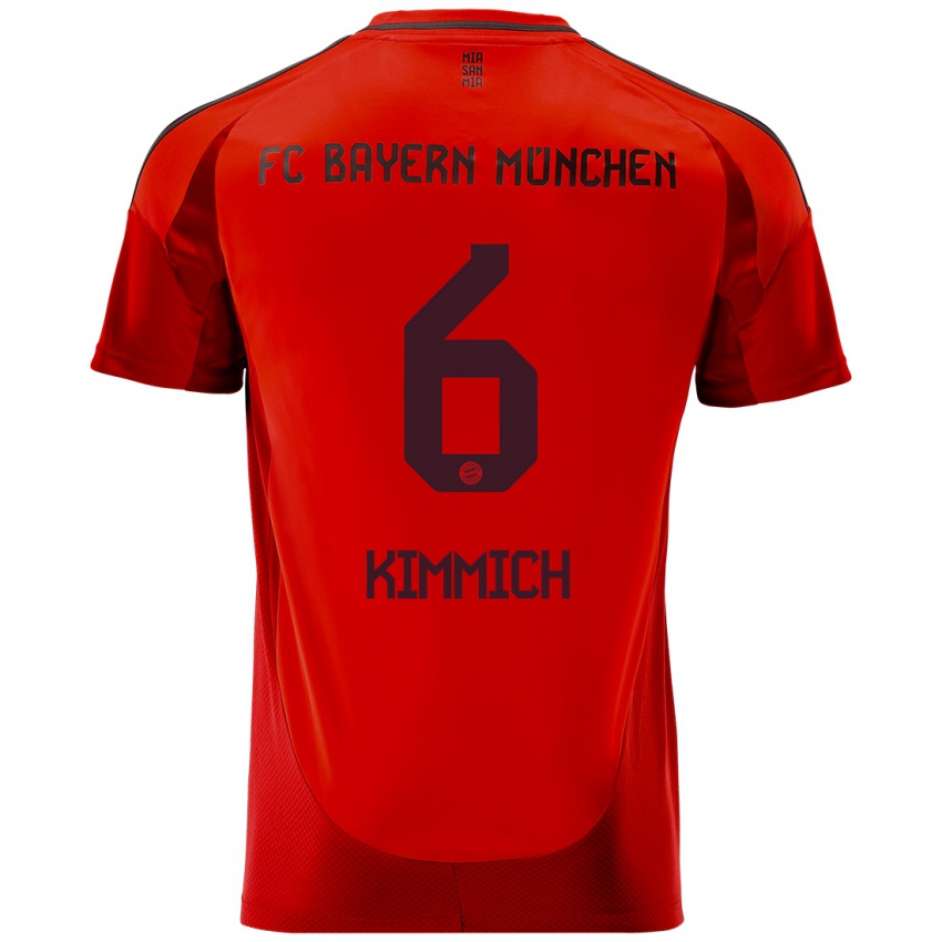 Niño Camiseta Joshua Kimmich #6 Rojo 1ª Equipación 2024/25 La Camisa