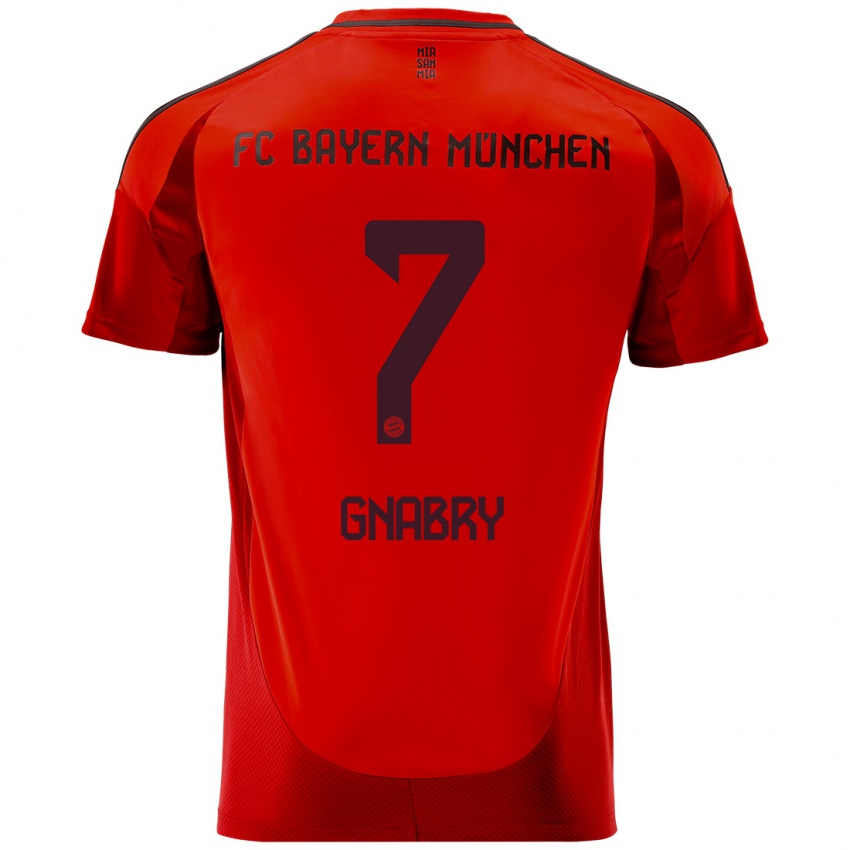 Niño Camiseta Serge Gnabry #7 Rojo 1ª Equipación 2024/25 La Camisa