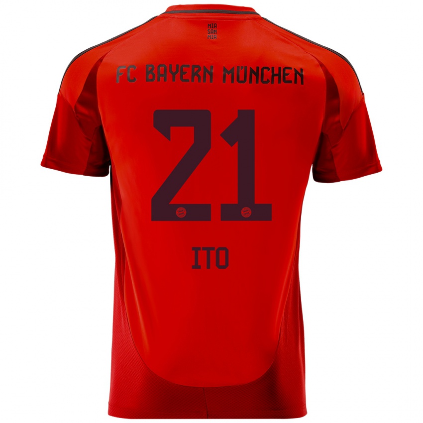 Niño Camiseta Hiroki Ito #21 Rojo 1ª Equipación 2024/25 La Camisa