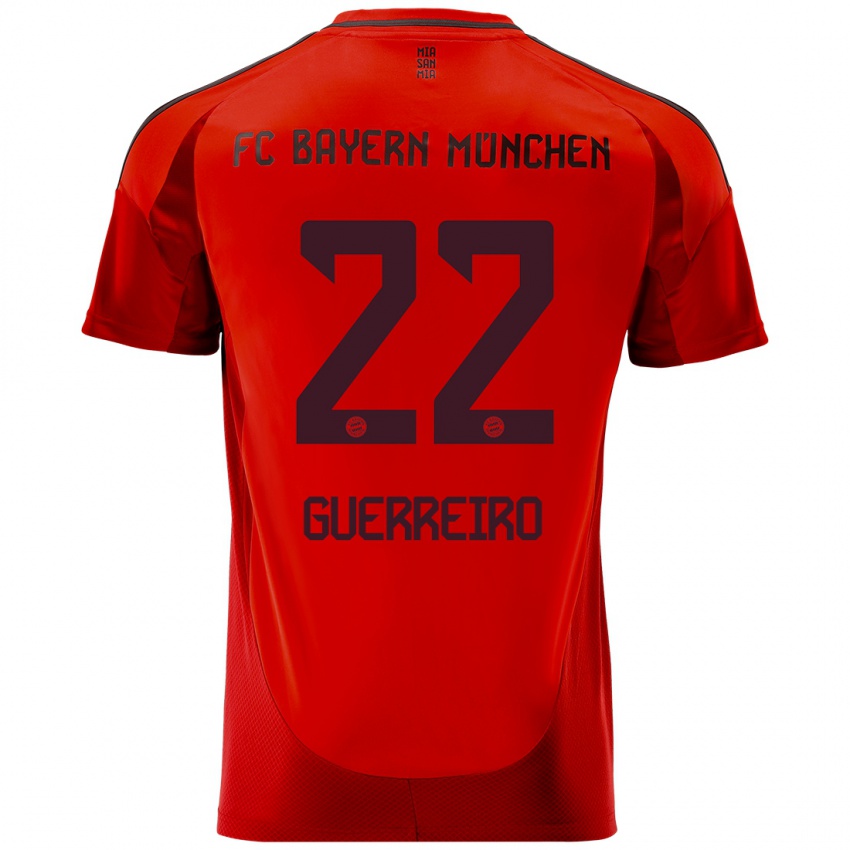 Niño Camiseta Raphael Guerreiro #22 Rojo 1ª Equipación 2024/25 La Camisa