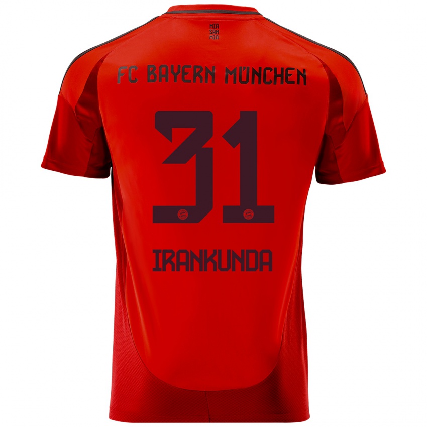 Niño Camiseta Nestory Irankunda #31 Rojo 1ª Equipación 2024/25 La Camisa