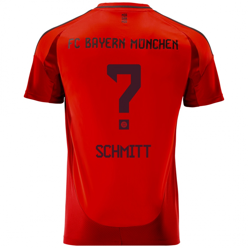 Niño Camiseta Max Schmitt #0 Rojo 1ª Equipación 2024/25 La Camisa