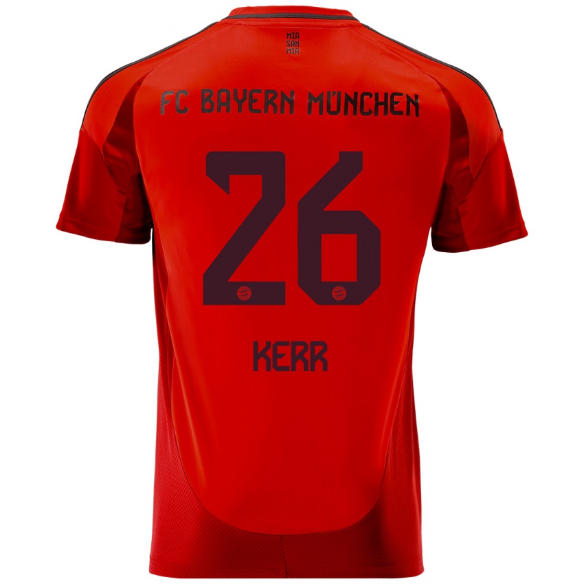 Niño Camiseta Samantha Kerr #26 Rojo 1ª Equipación 2024/25 La Camisa