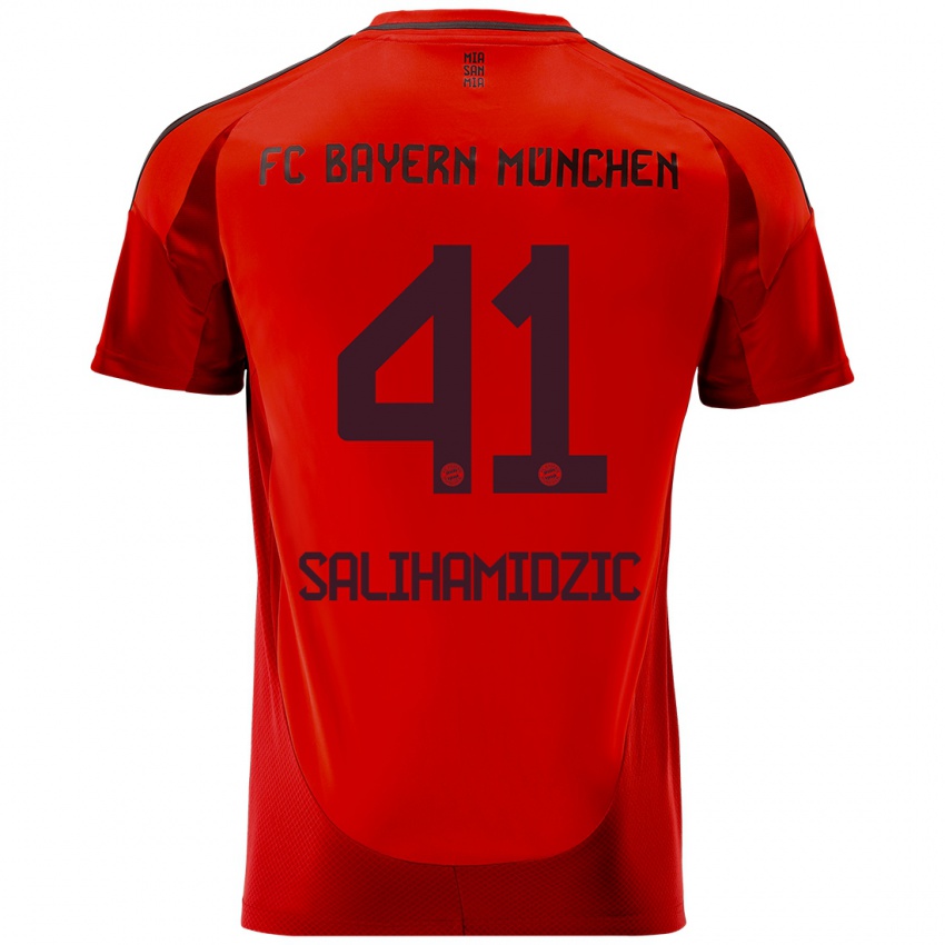 Niño Camiseta Nick Salihamidzic #41 Rojo 1ª Equipación 2024/25 La Camisa