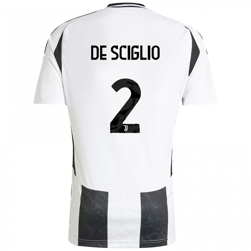 Niño Camiseta Mattia De Sciglio #2 Blanco Negro 1ª Equipación 2024/25 La Camisa