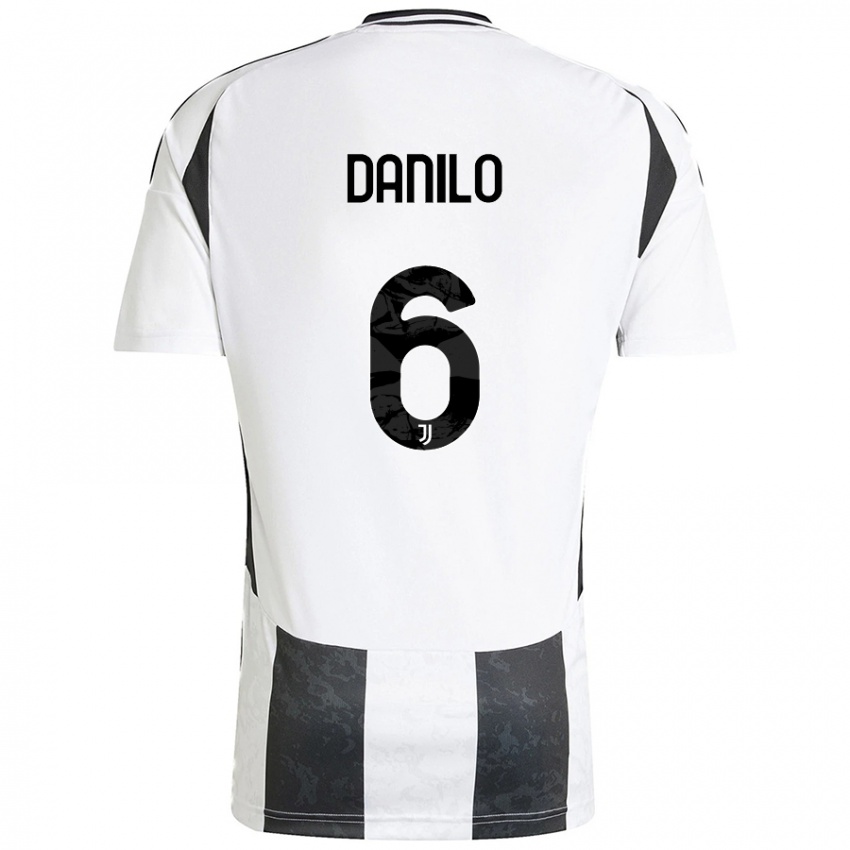 Niño Camiseta Danilo #6 Blanco Negro 1ª Equipación 2024/25 La Camisa