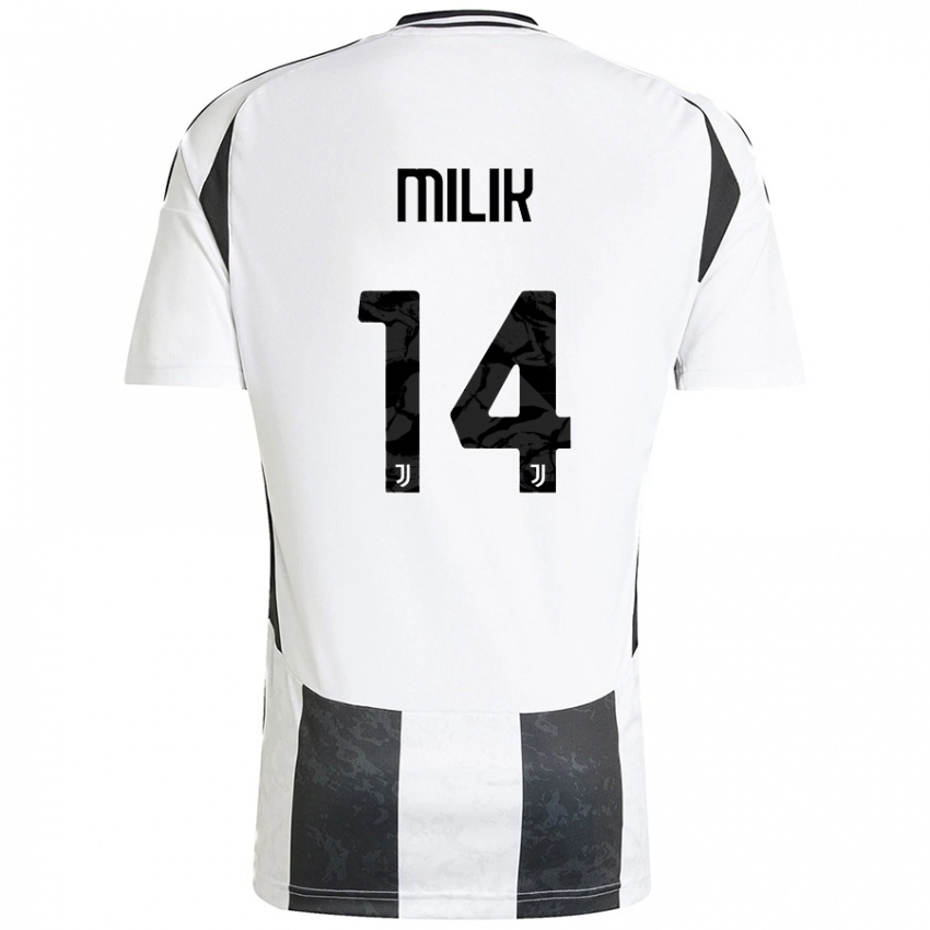 Niño Camiseta Arkadiusz Milik #14 Blanco Negro 1ª Equipación 2024/25 La Camisa