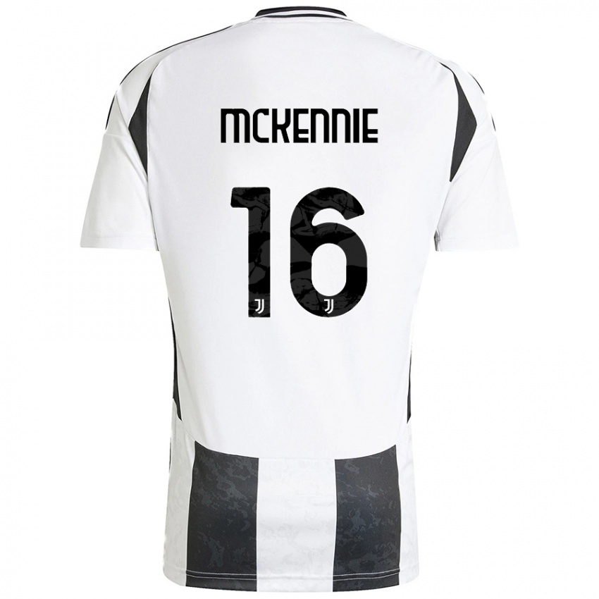 Niño Camiseta Weston Mckennie #16 Blanco Negro 1ª Equipación 2024/25 La Camisa