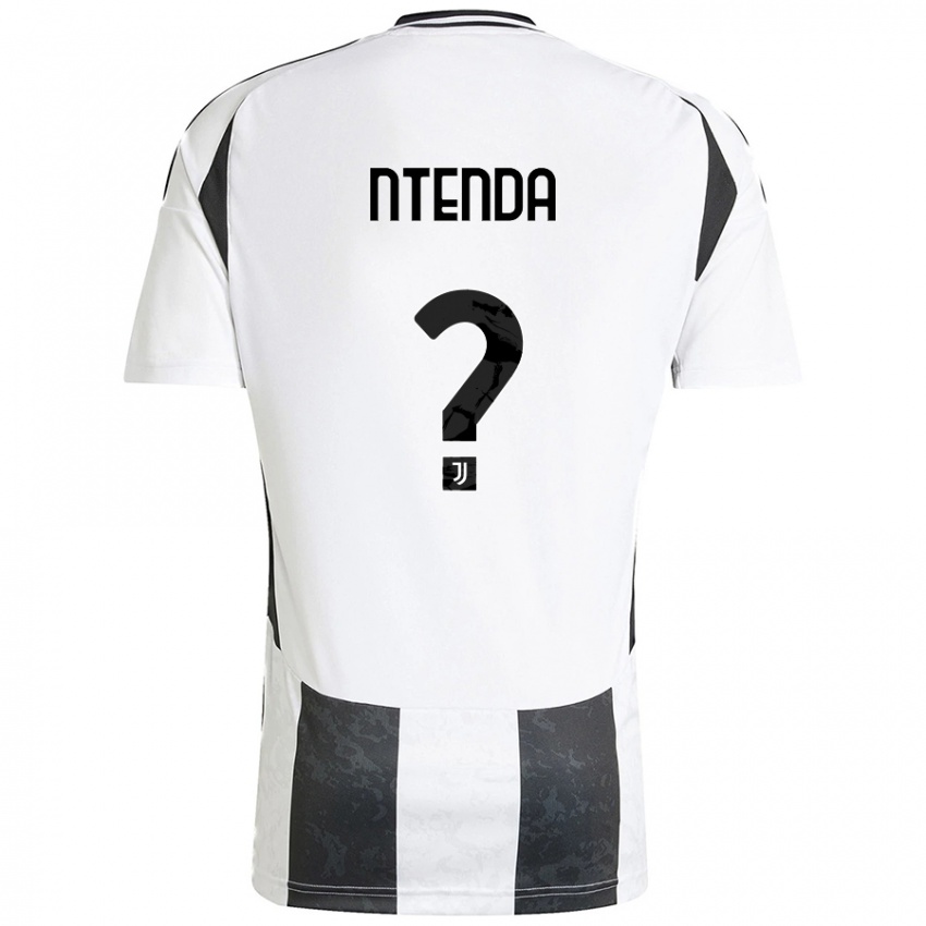 Niño Camiseta Jean-Claude Ntenda #0 Blanco Negro 1ª Equipación 2024/25 La Camisa