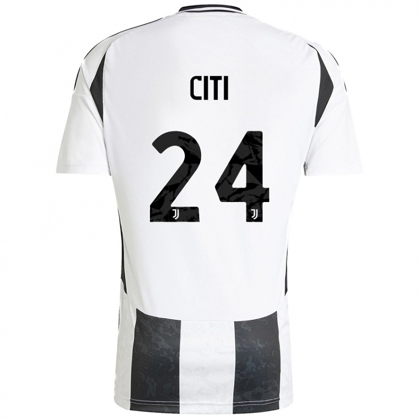 Niño Camiseta Alessandro Citi #24 Blanco Negro 1ª Equipación 2024/25 La Camisa