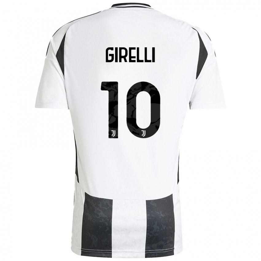 Niño Camiseta Cristiana Girelli #10 Blanco Negro 1ª Equipación 2024/25 La Camisa