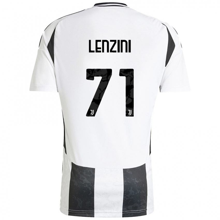 Niño Camiseta Martina Lenzini #71 Blanco Negro 1ª Equipación 2024/25 La Camisa