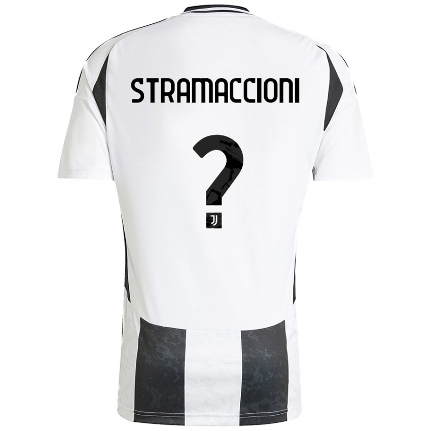 Niño Camiseta Diego Stramaccioni #0 Blanco Negro 1ª Equipación 2024/25 La Camisa