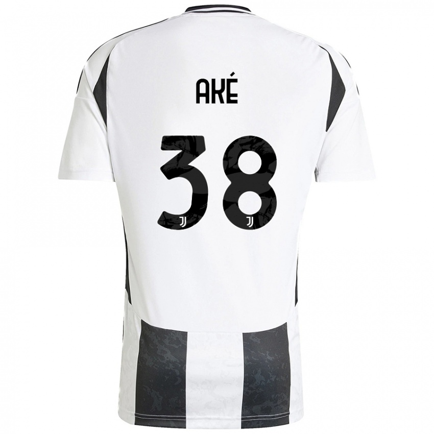 Niño Camiseta Marley Ake #38 Blanco Negro 1ª Equipación 2024/25 La Camisa