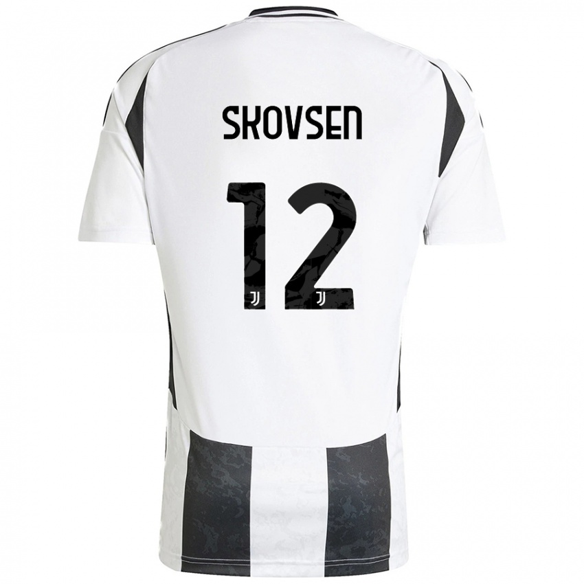 Niño Camiseta Matilde Lundorf Skovsen #12 Blanco Negro 1ª Equipación 2024/25 La Camisa