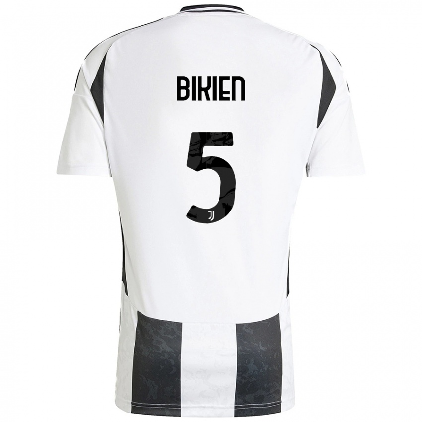 Niño Camiseta Felix Nzouango Bikien #5 Blanco Negro 1ª Equipación 2024/25 La Camisa