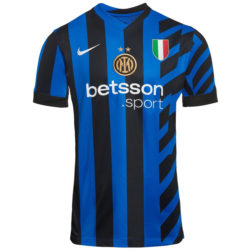 Niño Camiseta Joaquin Correa #11 Azul Negro 1ª Equipación 2024/25 La Camisa