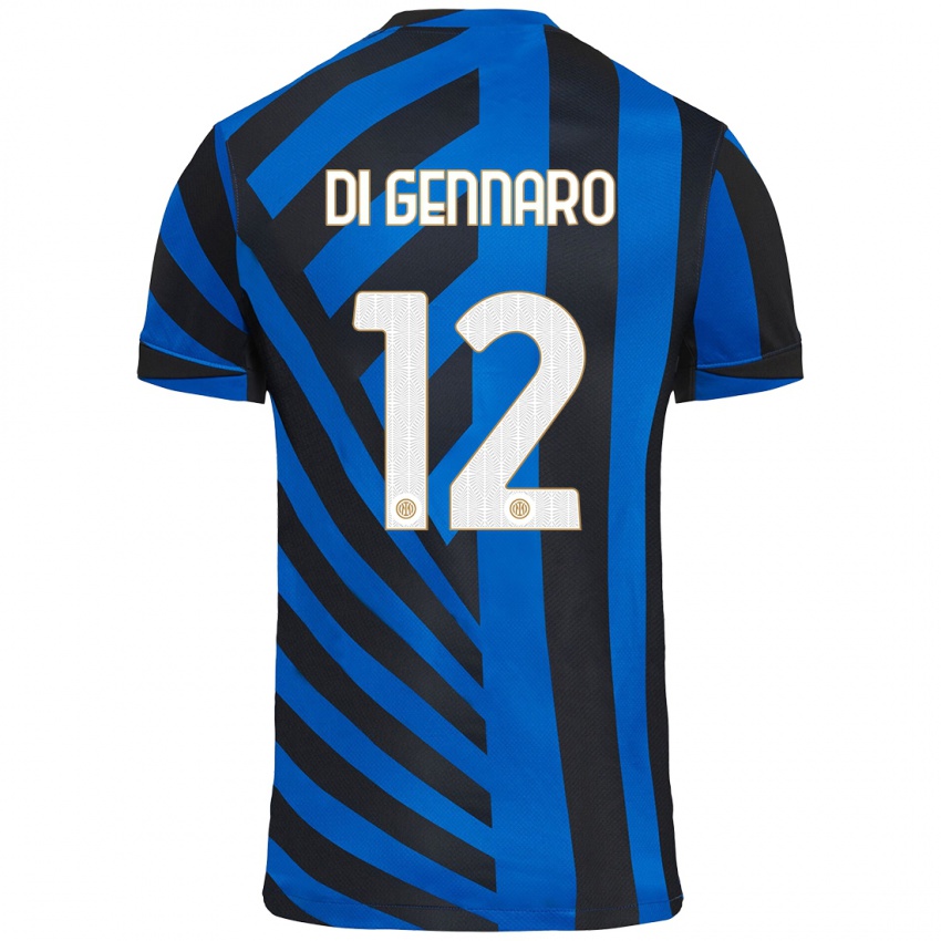 Niño Camiseta Raffaele Di Gennaro #12 Azul Negro 1ª Equipación 2024/25 La Camisa