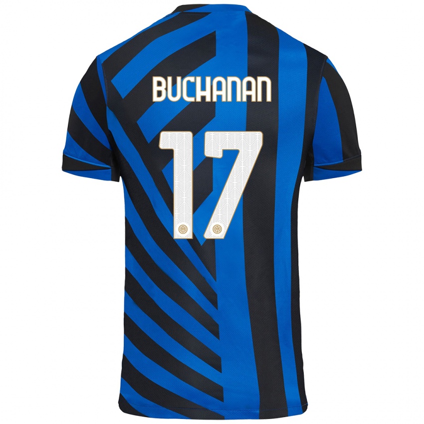 Niño Camiseta Tajon Buchanan #17 Azul Negro 1ª Equipación 2024/25 La Camisa