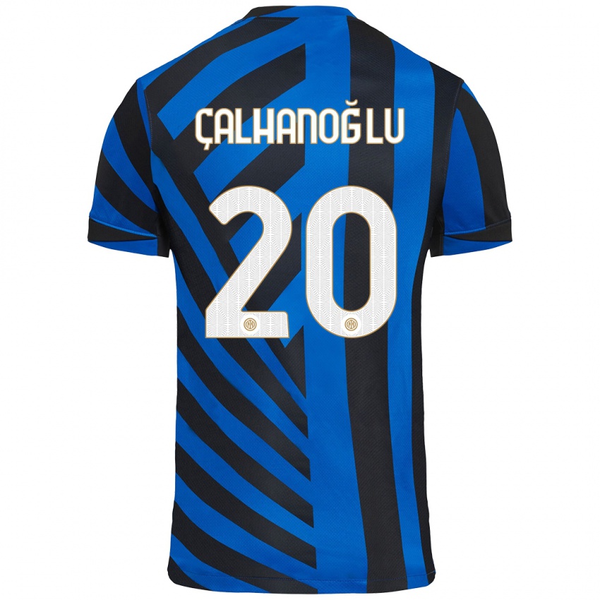 Niño Camiseta Hakan Calhanoglu #20 Azul Negro 1ª Equipación 2024/25 La Camisa