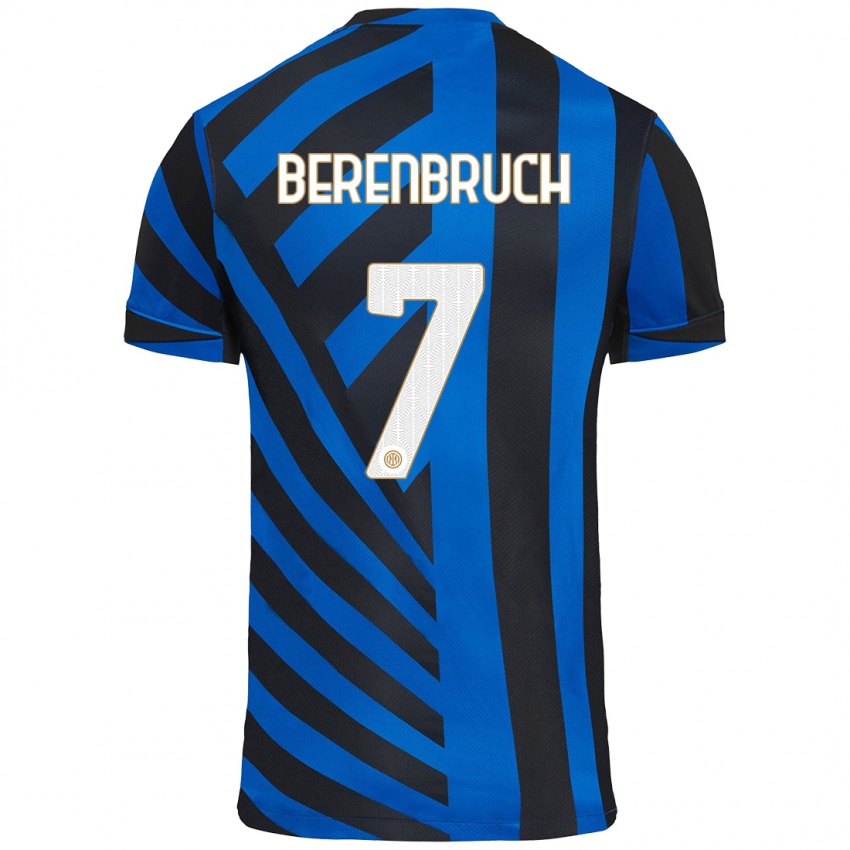 Niño Camiseta Thomas Berenbruch #7 Azul Negro 1ª Equipación 2024/25 La Camisa