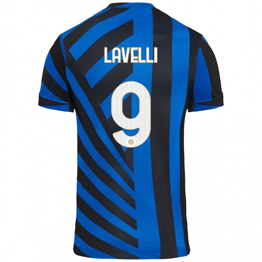 Niño Camiseta Matteo Lavelli #9 Azul Negro 1ª Equipación 2024/25 La Camisa