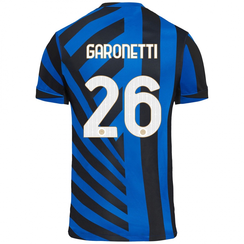 Niño Camiseta Gabriele Garonetti #26 Azul Negro 1ª Equipación 2024/25 La Camisa