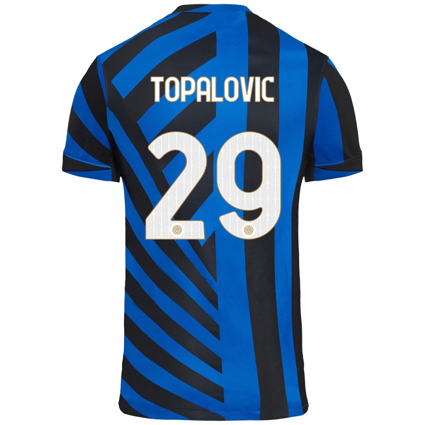 Niño Camiseta Luka Topalovic #29 Azul Negro 1ª Equipación 2024/25 La Camisa