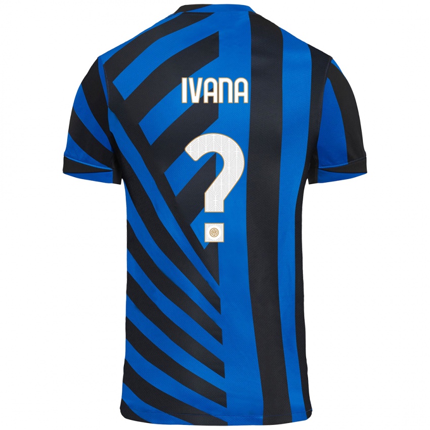 Niño Camiseta Ivana Andrés #0 Azul Negro 1ª Equipación 2024/25 La Camisa