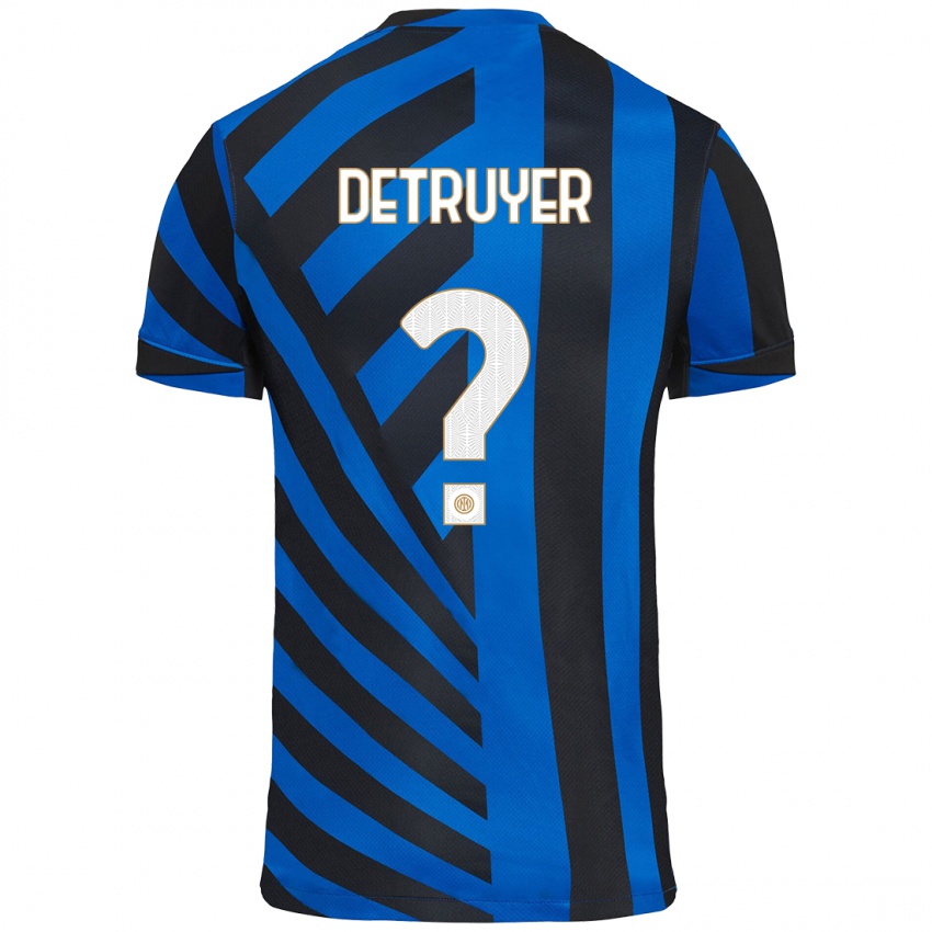 Niño Camiseta Marie Detruyer #0 Azul Negro 1ª Equipación 2024/25 La Camisa