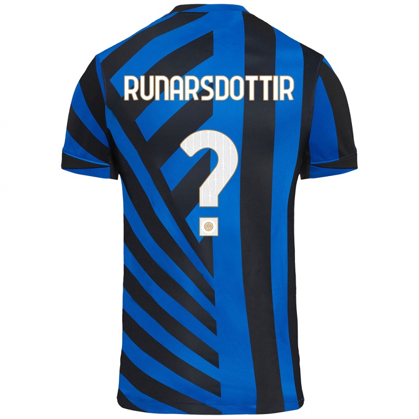 Niño Camiseta Cecilía Rán Rúnarsdóttir #0 Azul Negro 1ª Equipación 2024/25 La Camisa