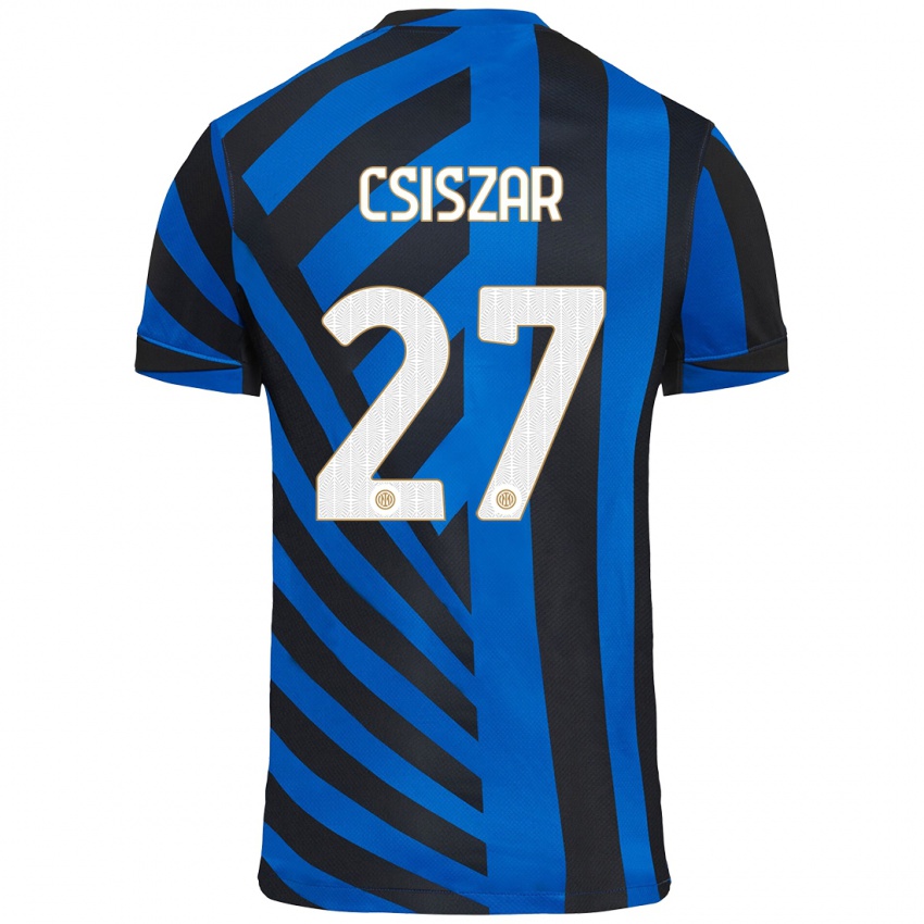 Niño Camiseta Henrietta Csiszar #27 Azul Negro 1ª Equipación 2024/25 La Camisa