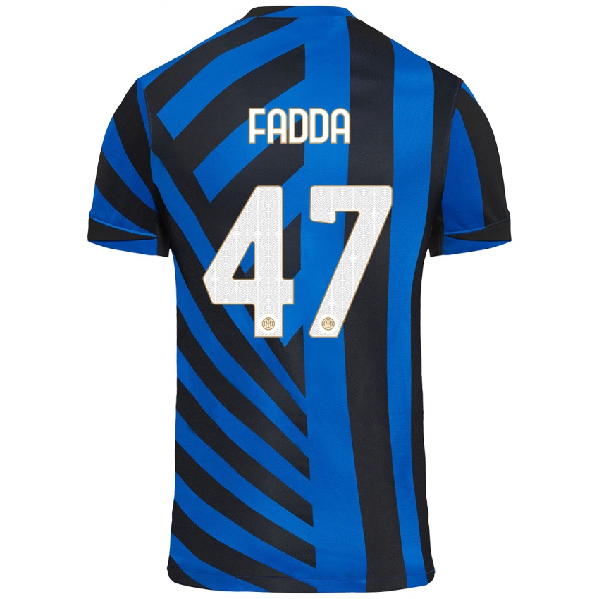 Niño Camiseta Paola Fadda #47 Azul Negro 1ª Equipación 2024/25 La Camisa