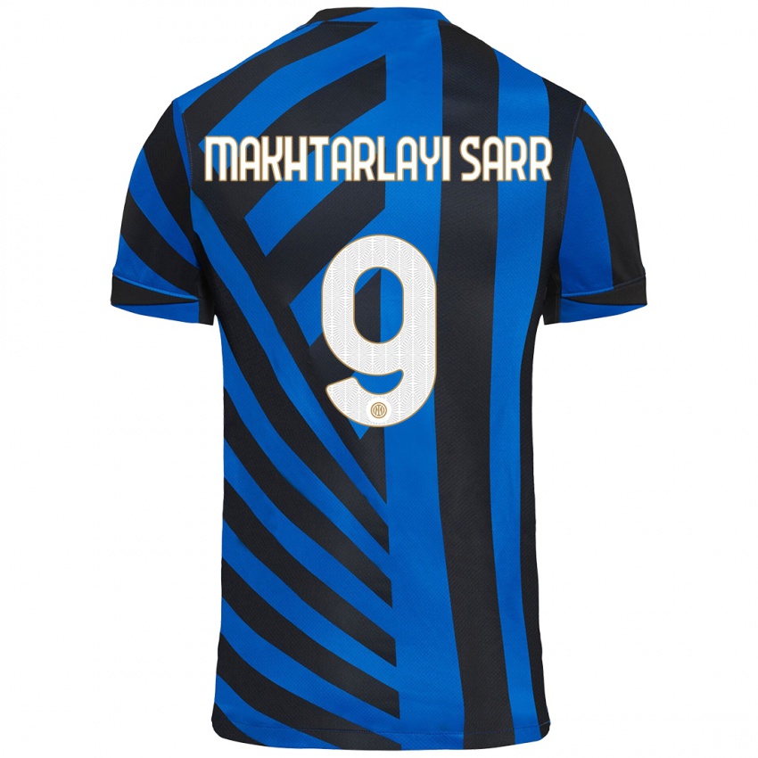 Niño Camiseta Amadou Makhtarlayi Sarr #9 Azul Negro 1ª Equipación 2024/25 La Camisa