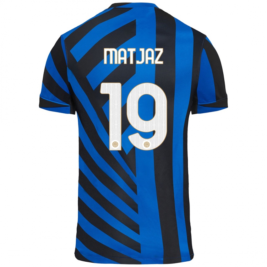 Niño Camiseta Samo Matjaz #19 Azul Negro 1ª Equipación 2024/25 La Camisa