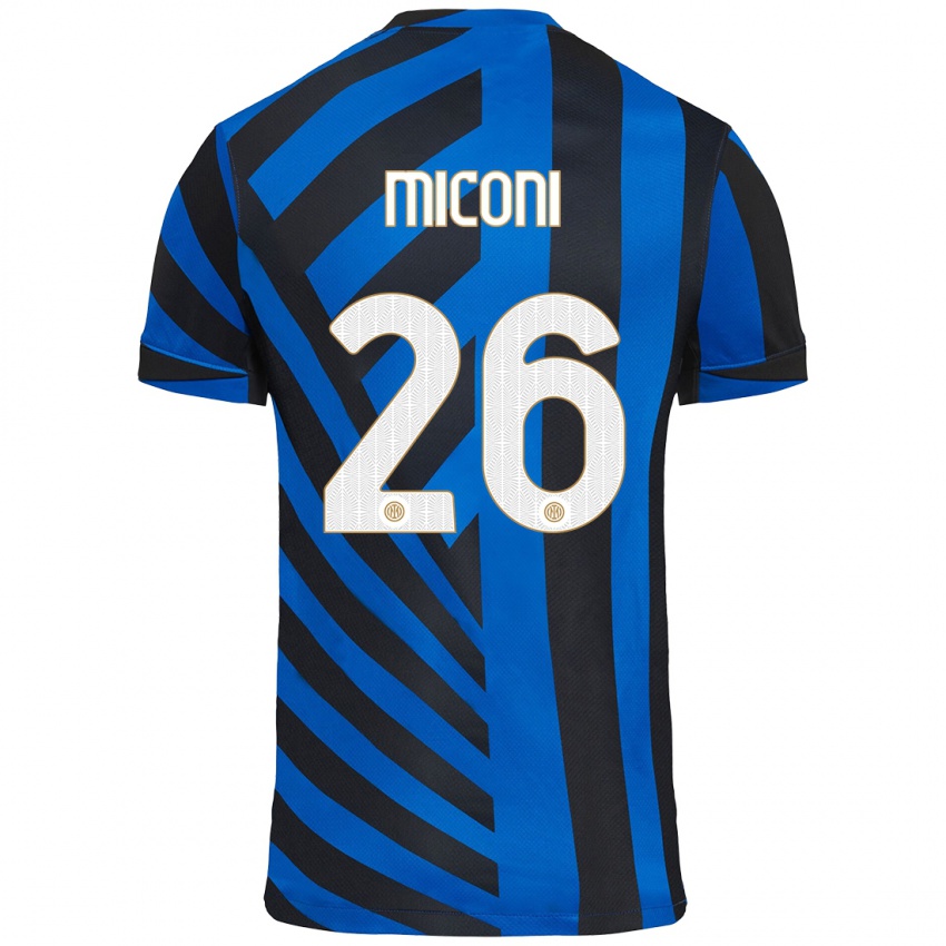 Niño Camiseta Riccardo Miconi #26 Azul Negro 1ª Equipación 2024/25 La Camisa