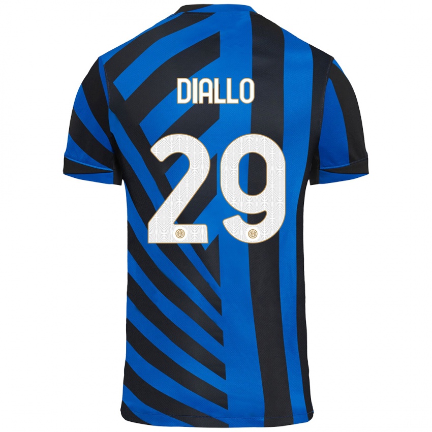 Niño Camiseta Oumar Diallo #29 Azul Negro 1ª Equipación 2024/25 La Camisa