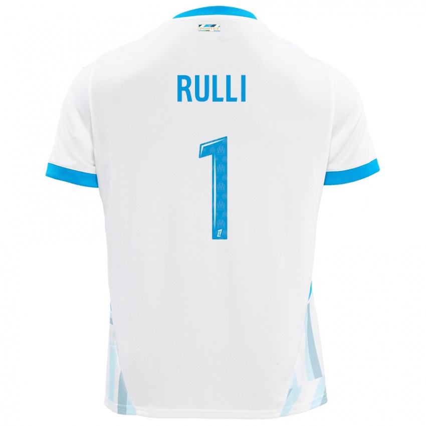 Niño Camiseta Gerónimo Rulli #1 Blanco Azul Cielo 1ª Equipación 2024/25 La Camisa